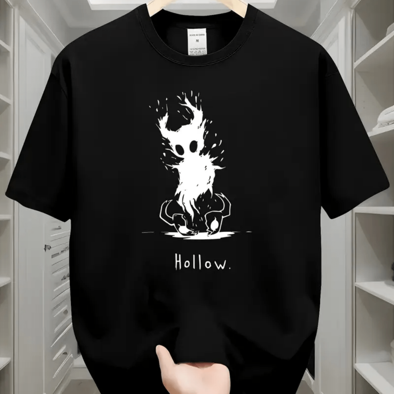 Hollow Knight Black T-Shirt – Skull & Flame
