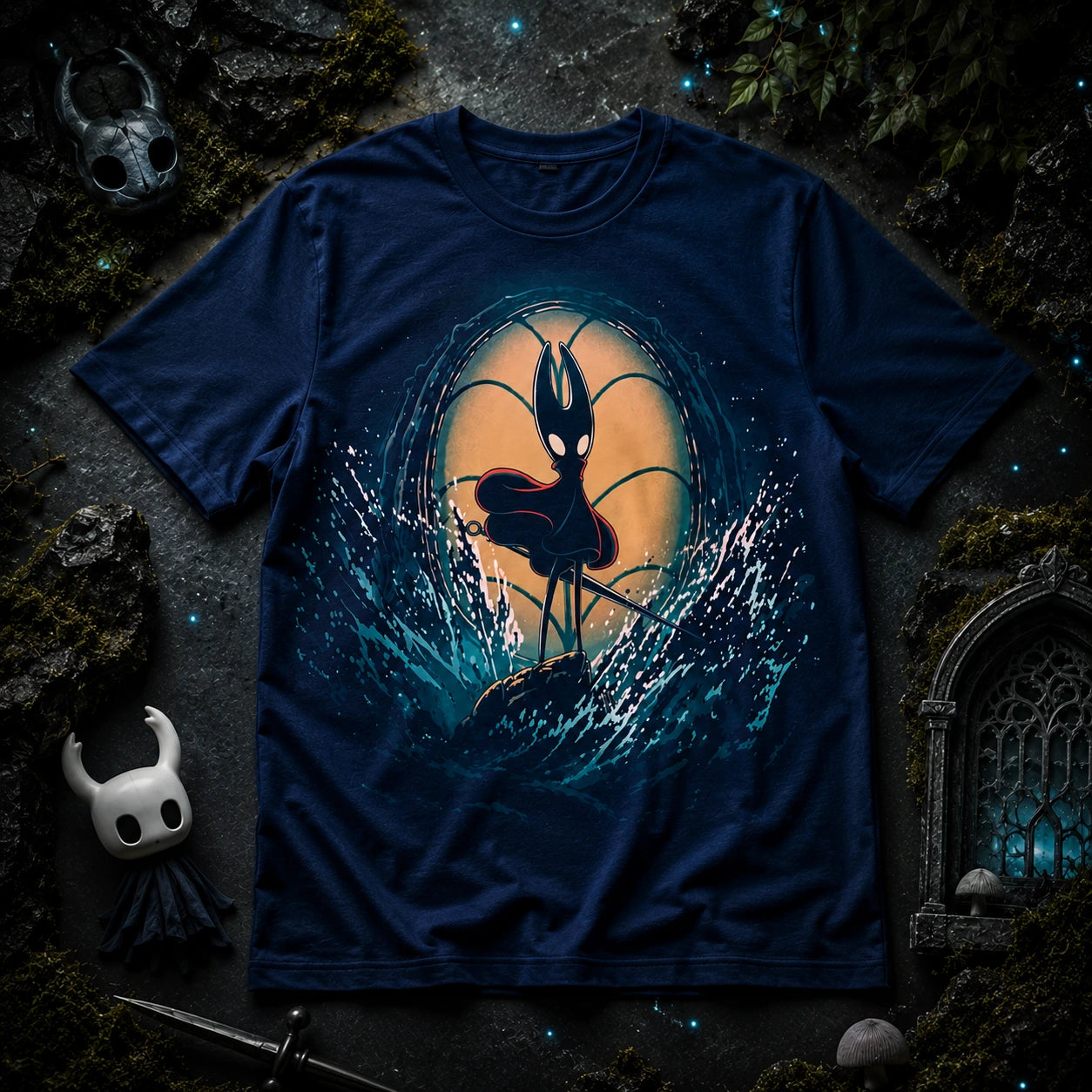 Hollow Knight Sea of Sorrow Navy Blue T-Shirt
