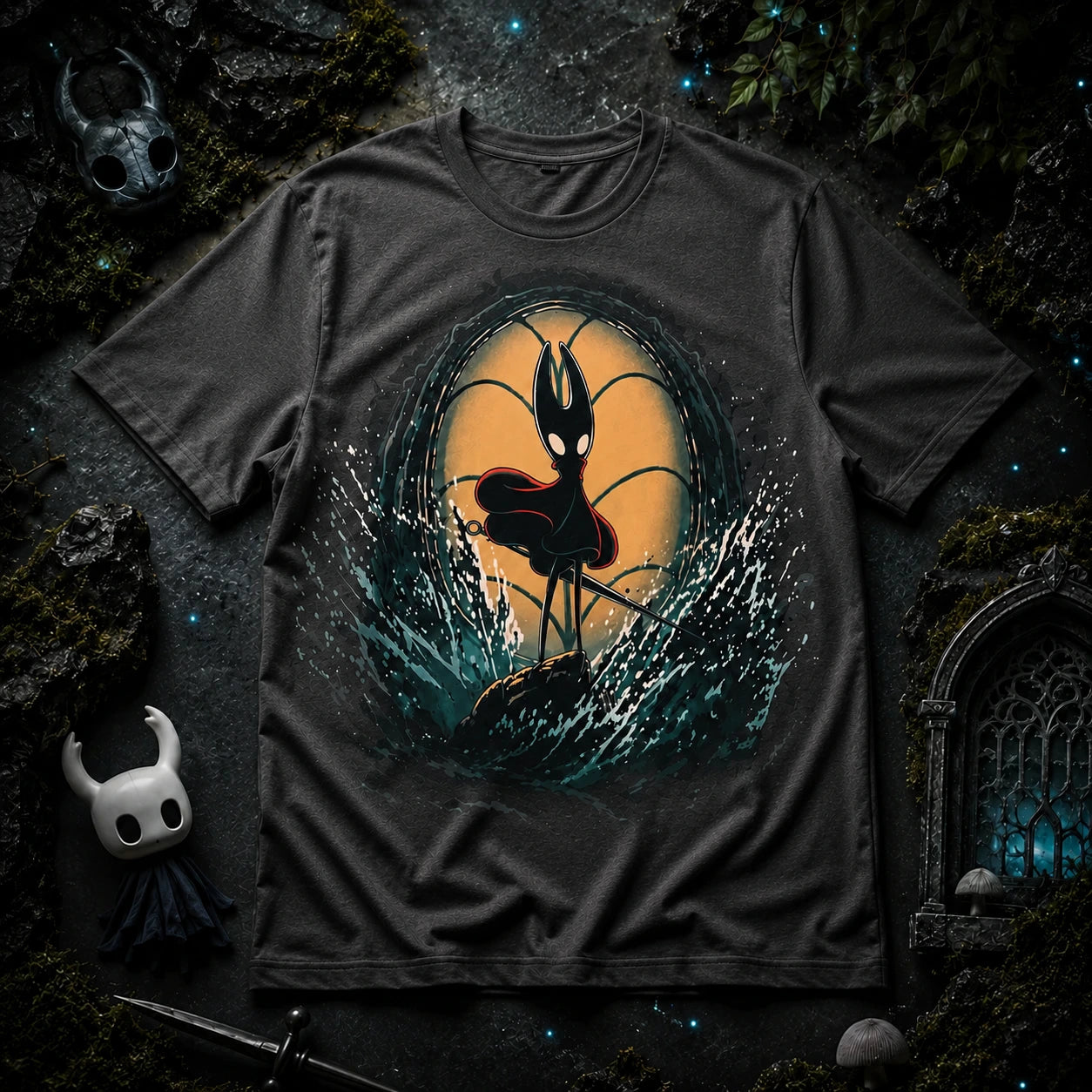 Hollow Knight Sea of Sorrow Dark Gray T-Shirt