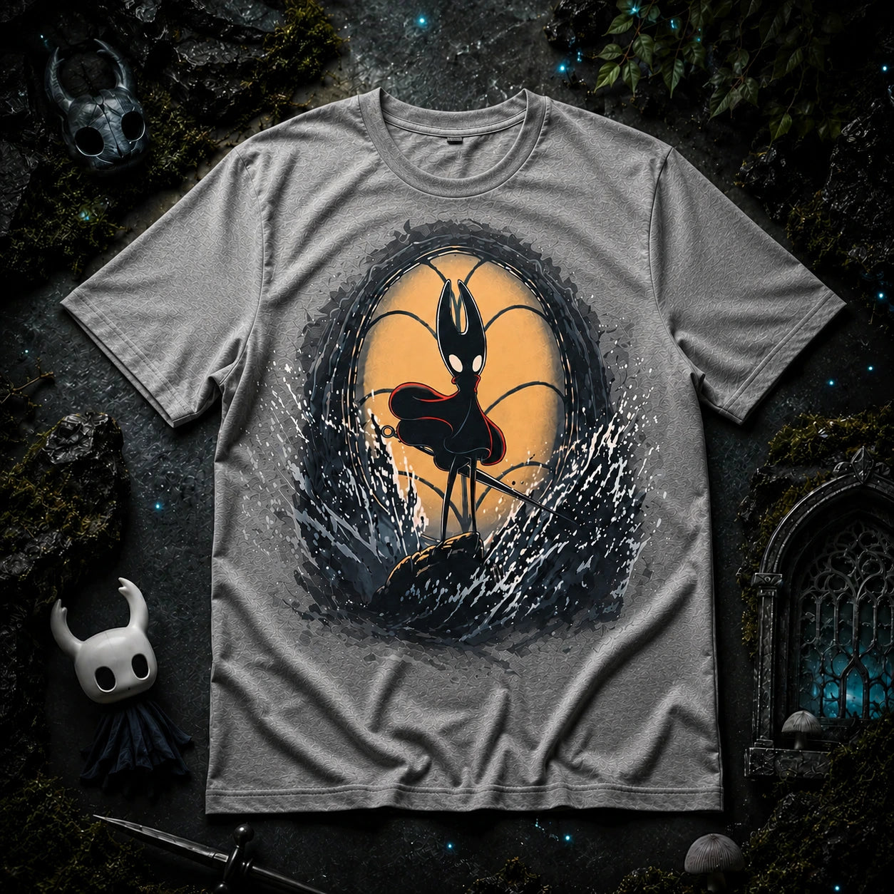 Hollow Knight Sea of Sorrow Gray T-Shirt
