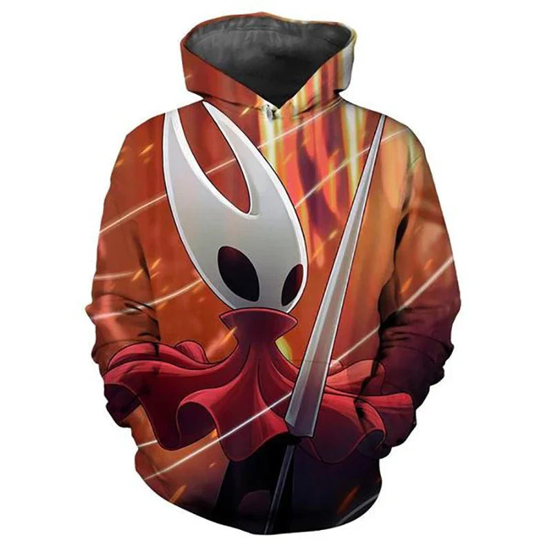 Hollow Knight Silksong 3D-gedruckter Hoodie – Hornet