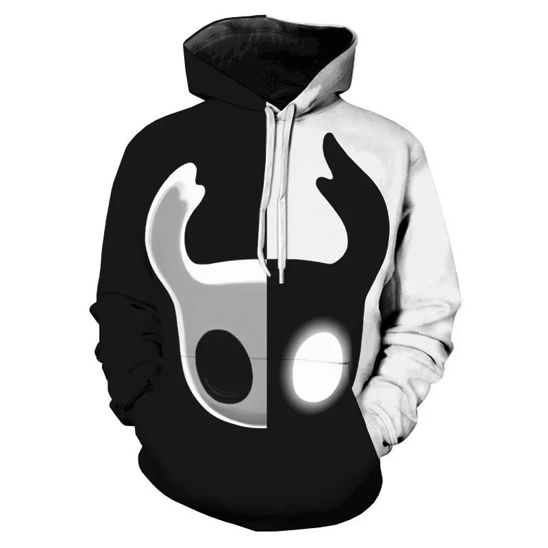 Hollow Knight 3D-gedruckter Hoodie – The Knight & Shade