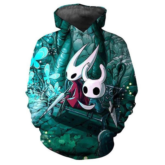 Hollow Knight Silksong 3D Printed Hoodie - The Knight & Hornet