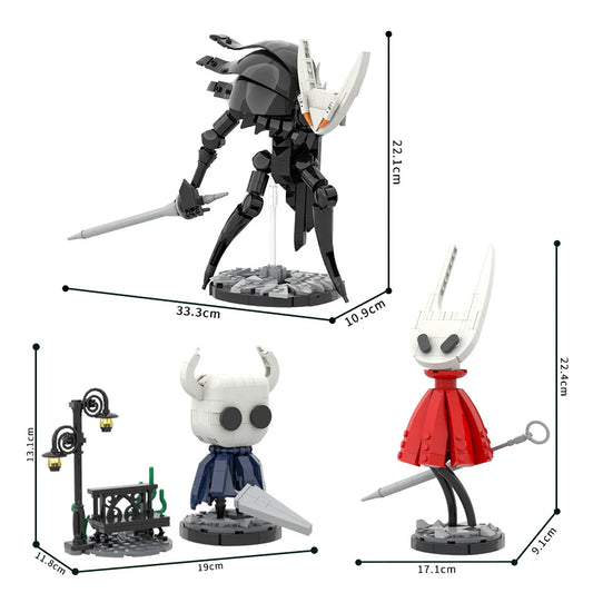 Hollow Knight - The Knight, The Hollow Knight & Hornet Building Block Figure - 611 PCS