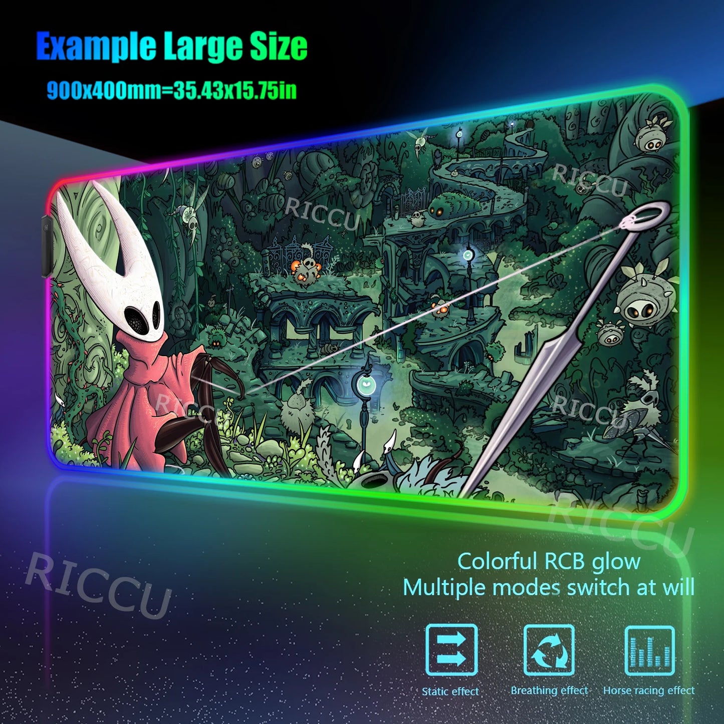 Hollow Knight Silksong Led Mouse Pad - Hornet - 14