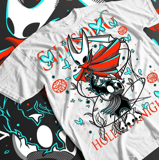 Hollow Knight Silksong Black T-Shirt - Hornet & Shade