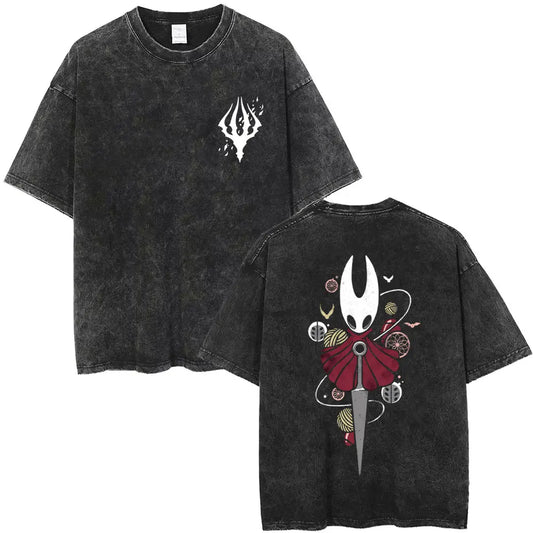 Hollow Knight Silksong Schwarzes T-Shirt - Hornet