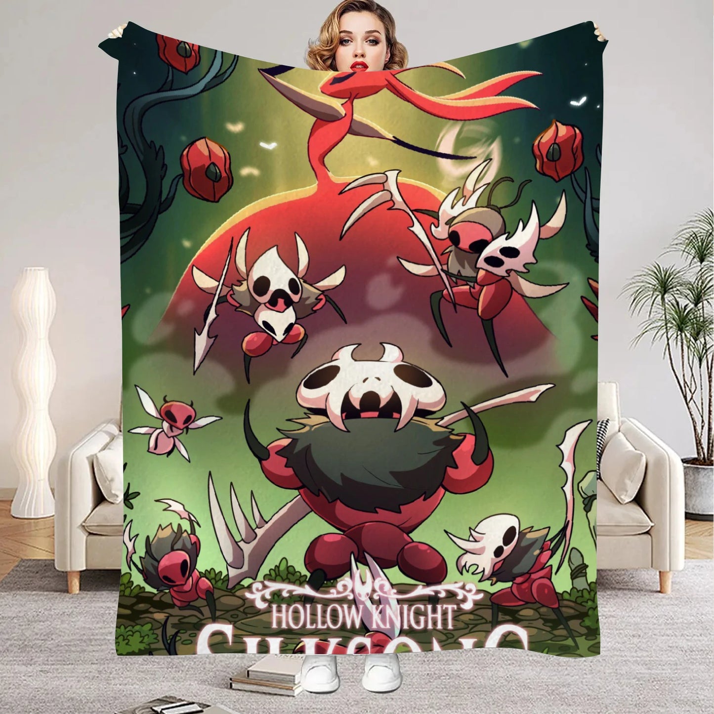 Hollow Knight Flannel Blanket – Ultra Soft Gaming Throw Blanket - Design 3