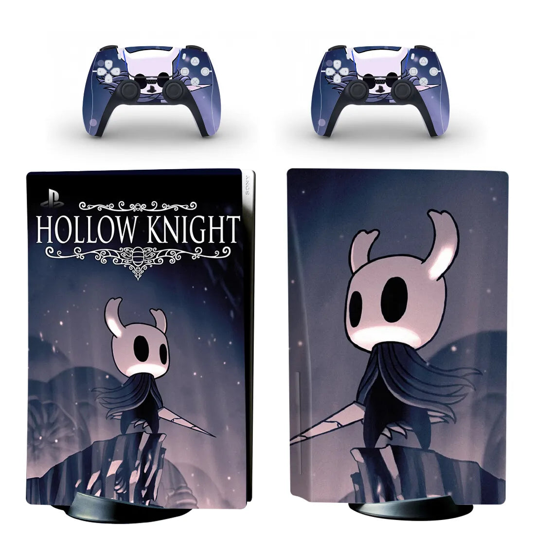 Hollow Knight PS5 Skin – Silksong Vinyl-Aufkleber-Abziehbild für Konsole und Controller – 1