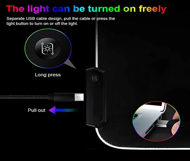 Hollow Knight Led Mouse Pad - The Knight & Shade - 8