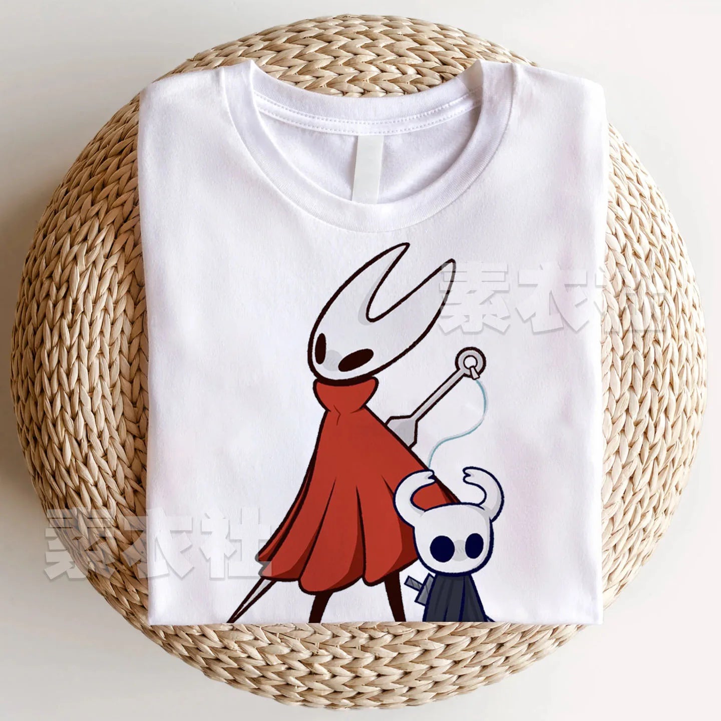 Hollow Knight Silksong Weißes T-Shirt - Hornet &amp; The Knight
