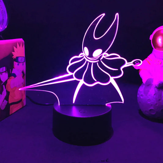 Hollow Knight Silksong Hornet 3D Acrylic LED Lamp