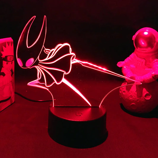 Hollow Knight Silksong Hornet 3D Acrylic LED Lamp