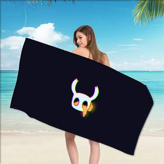 Hollow Knight Microfiber Towel - The Knight Skull Design