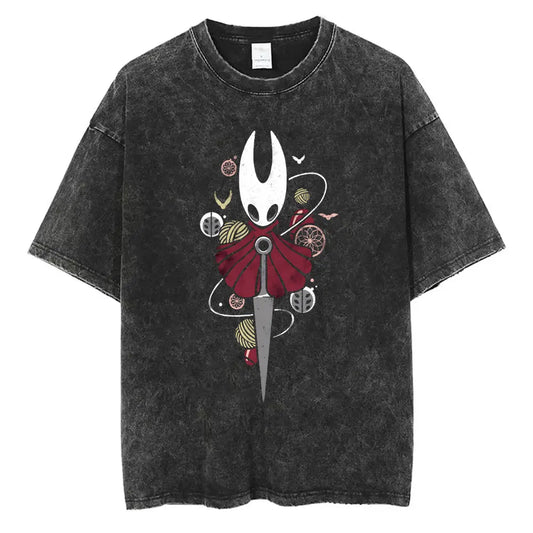 Hollow Knight Silksong Schwarzes T-Shirt - Hornet