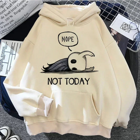 Weißer Hoodie von Hollow Knight – Nein, heute nicht