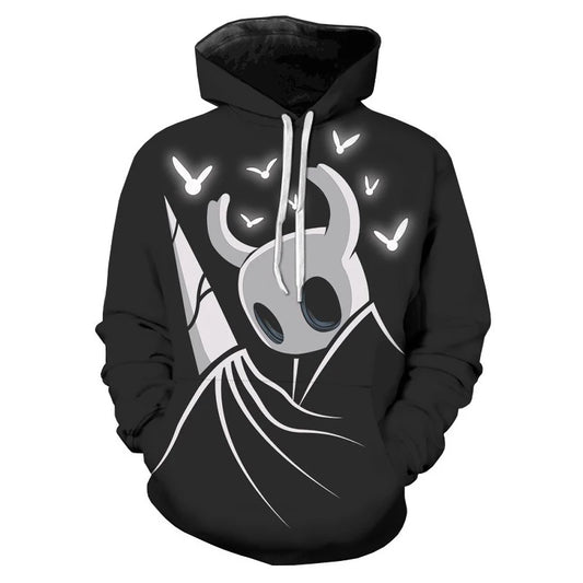 Hollow Knight Silksong 3D Printed Hoodie - The Knight with Nail & Lifeblood